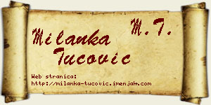 Milanka Tucović vizit kartica